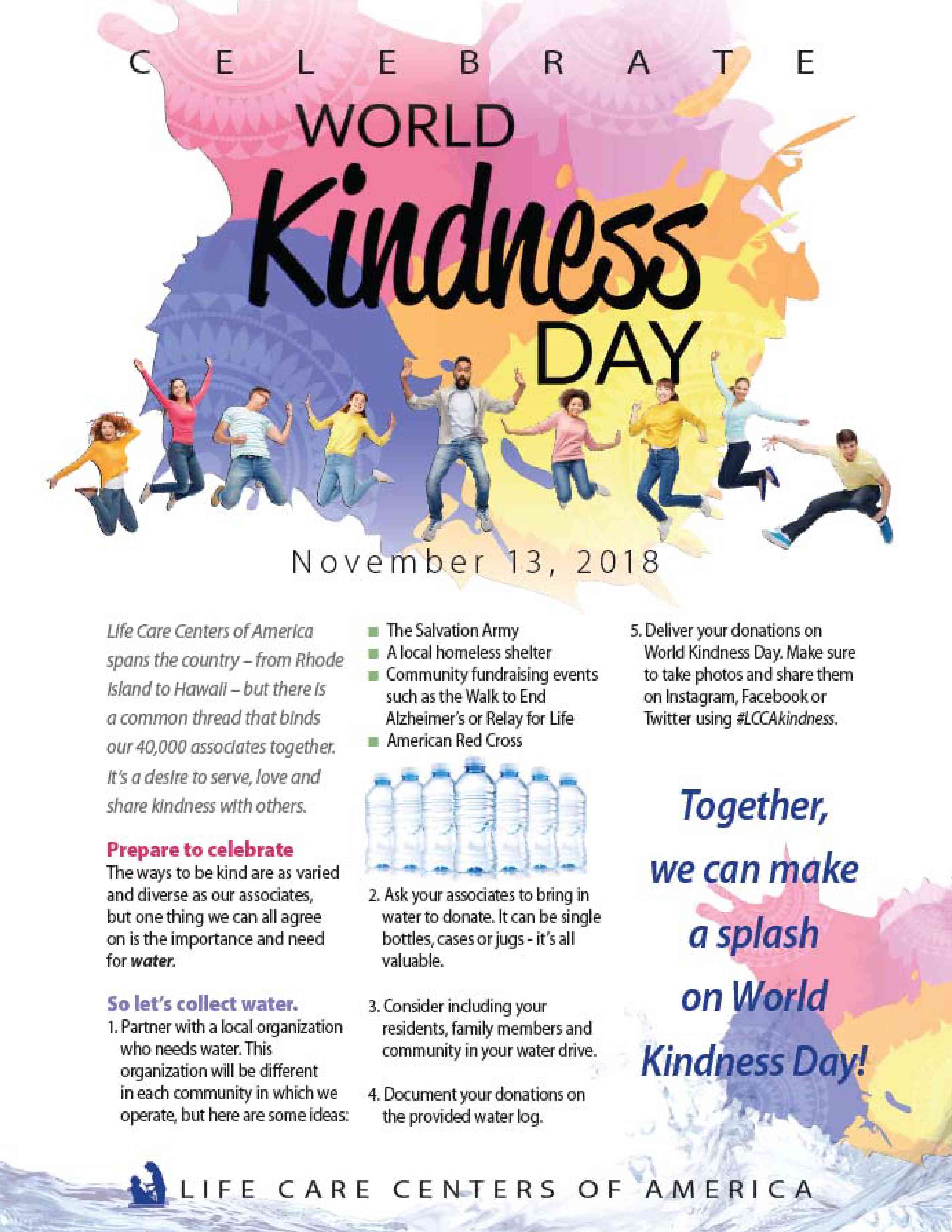 Celebrate World Kindness Day with Life Care Centers of America